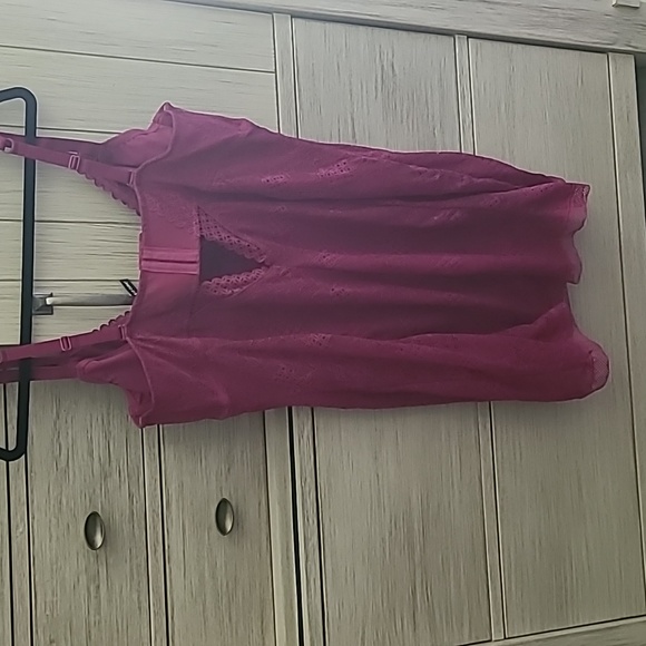 NWT~Torrid Lingerie Strappy Underwire Chemise Lace Fuschia - Picture 5 of 7